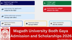 Magadh University Bodh Gaya: Admission and Scholarships