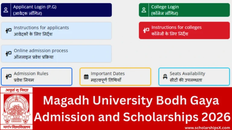 Magadh University Bodh Gaya: Admission and Scholarships