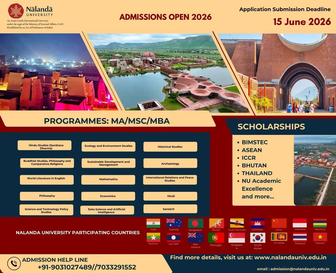 Nalanda University Rajgir Admission