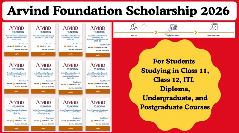 Arvind Foundation Scholarship 2026