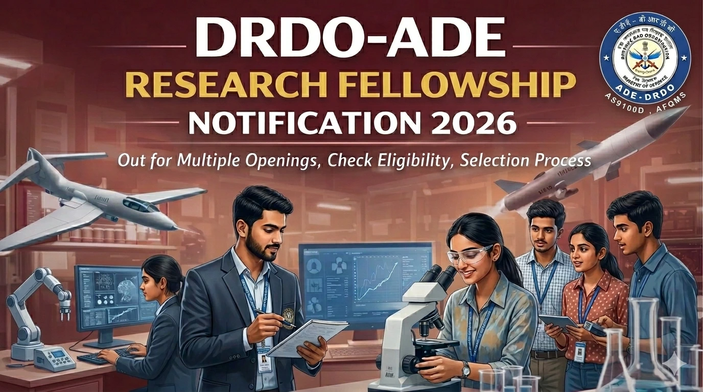 DRDO ADE Research Fellowship Notification 2026