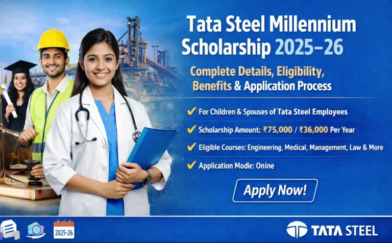 Tata Steel Millennium Scholarship 2025-26