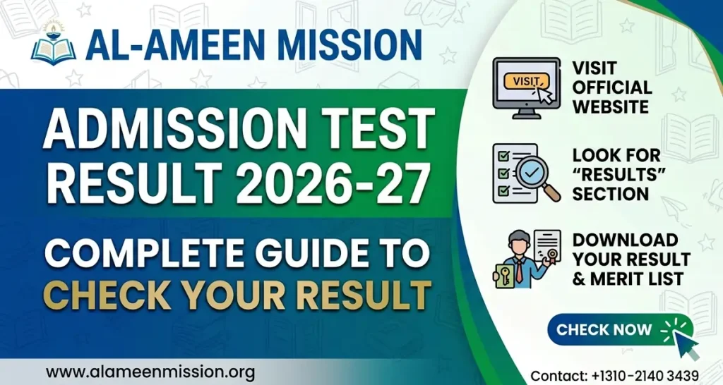 Al-Ameen Mission Admission Test Result 2026-27