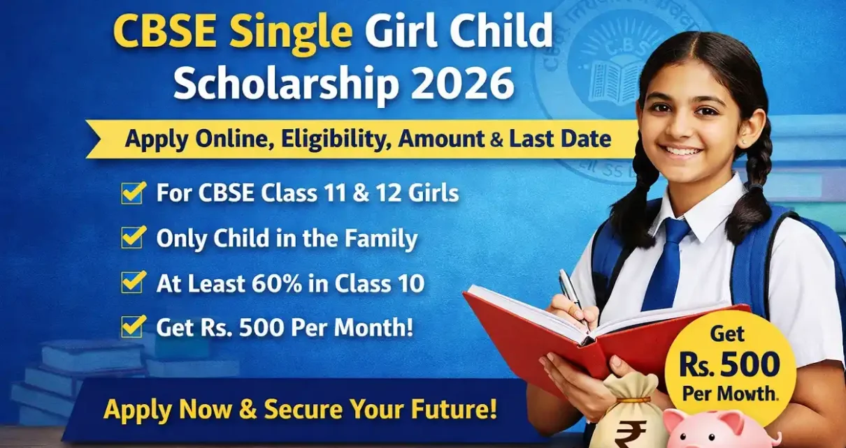 CBSE Single Girl Child Scholarship 2026