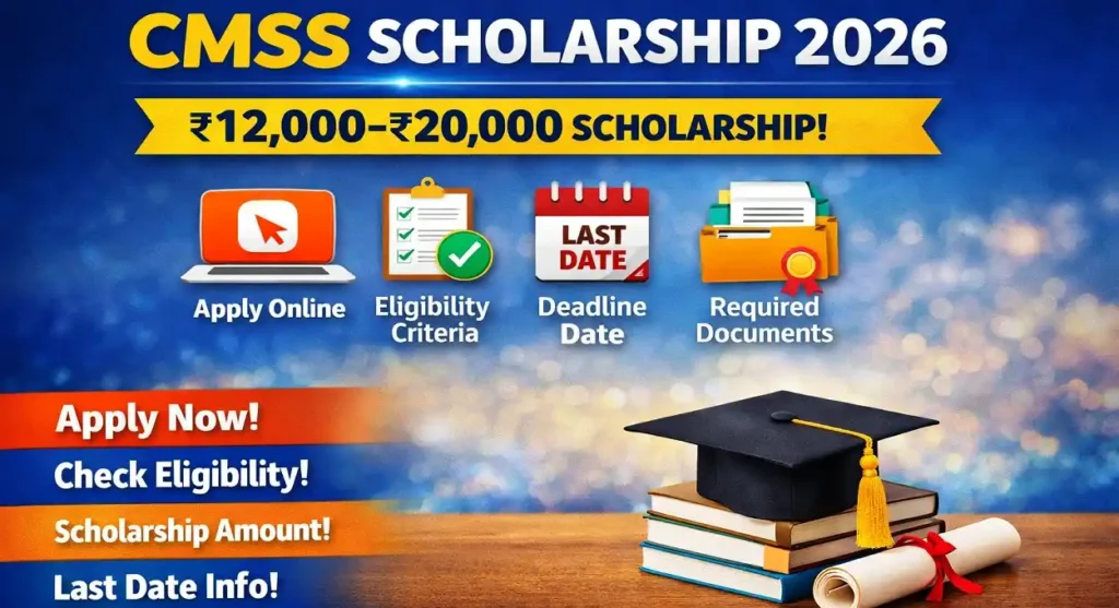 CMSS Scholarship 2026 Rs. 12,000-Rs. 20,000