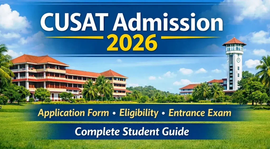 CUSAT Admission 2026 application form eligibility and entrance exam guide