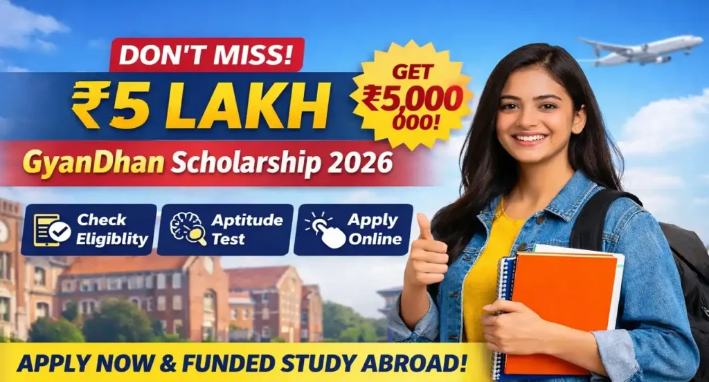 GyanDhan Scholarship 2026 – Eligibility, Test & Apply Online