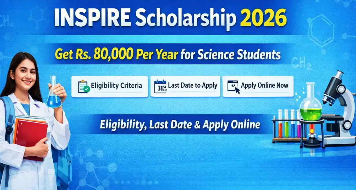 INSPIRE Scholarship 2026: Get Rs. 80,000 Per Year for Science Students