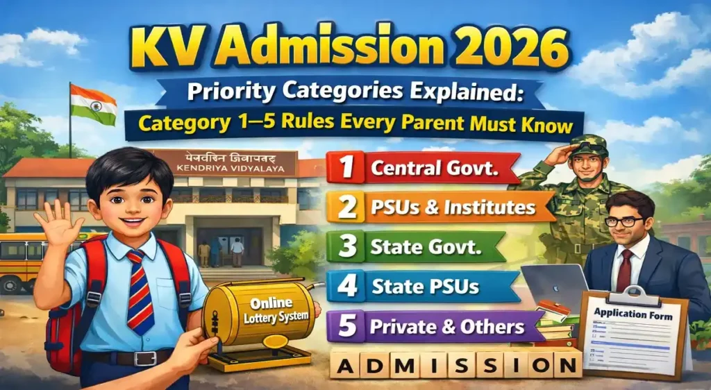 KV Admission 2026 Priority Categories Explained