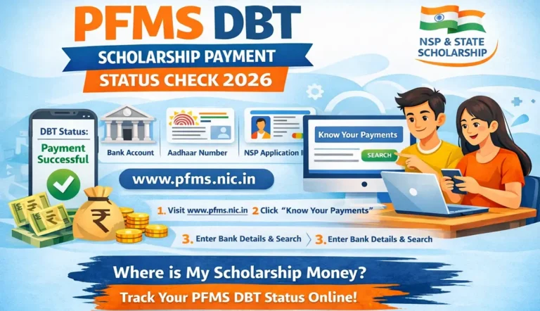 PFMS DBT Scholarship Payment Status Check 2026