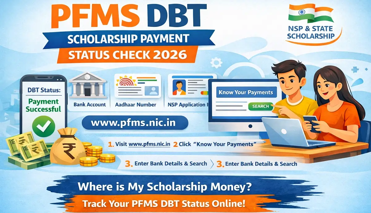 PFMS DBT Scholarship Payment Status Check 2026