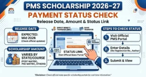 PMS Scholarship 2025-26 Payment Status Check