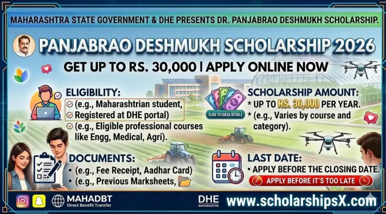 Panjabrao Deshmukh Scholarship 2026: Get Up to Rs. 30,000