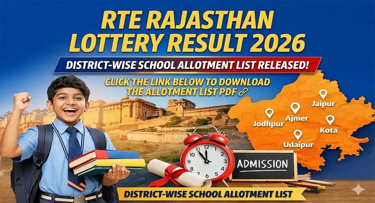 RTE Lottery Result 2026 Rajasthan