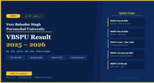 VBSPU Result 2026 Date – BA BSc BCom MA Result @ vbspu.ac.in