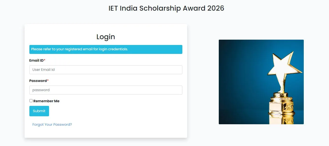 How to Apply for IET India Scholarship Award 2026