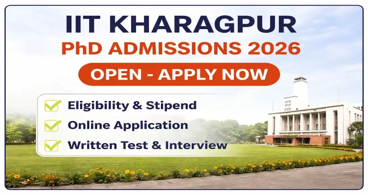IIT Kharagpur PhD Admissions 2026 Open – Apply Now