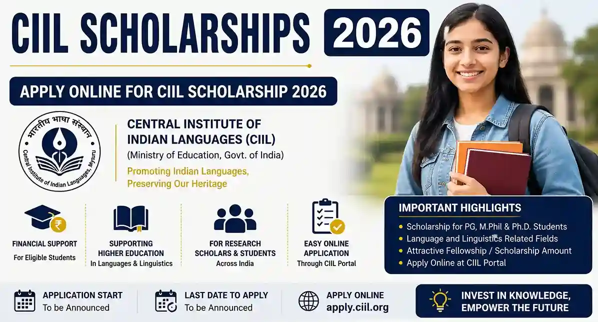 CIIL Scholarships 2026: Check Details at Scholarshipsx.com