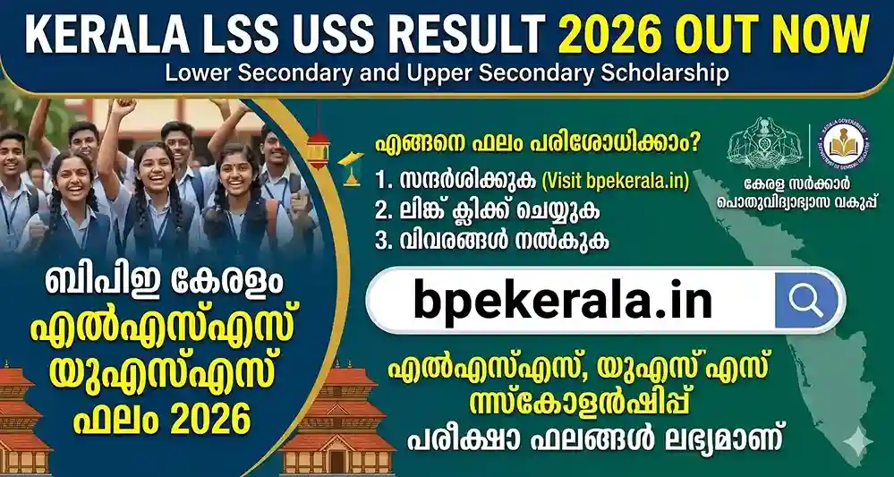 Kerala LSS USS Result 2026 OUT