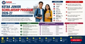 Kotak Junior Scholarship Program 2026-27