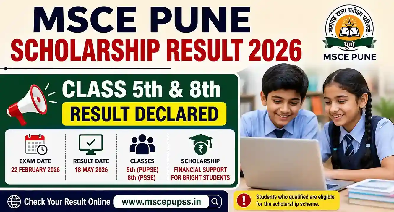 MSCE Pune Scholarship Result 2026