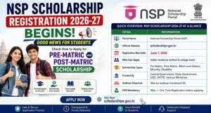 NSP Scholarship Registration 2026-27 Begins