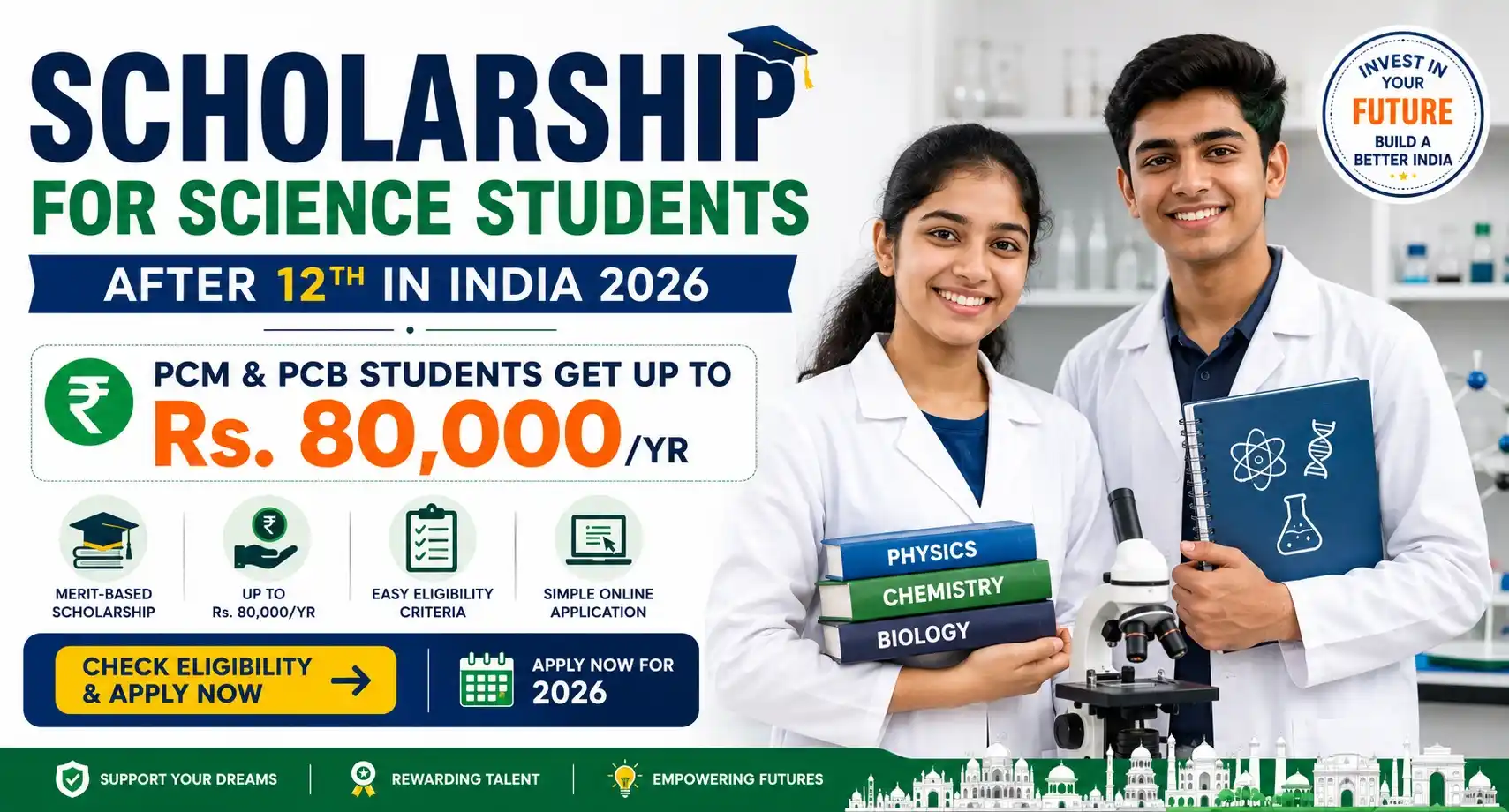 Scholarship for Science Students After 12th 2025-26