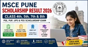 MSCE Pune Scholarship Result 2026