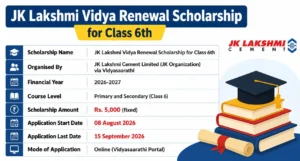 JK Lakshmi Vidya Scholarship